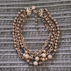 Elegant Gold Multi-Strand Necklace